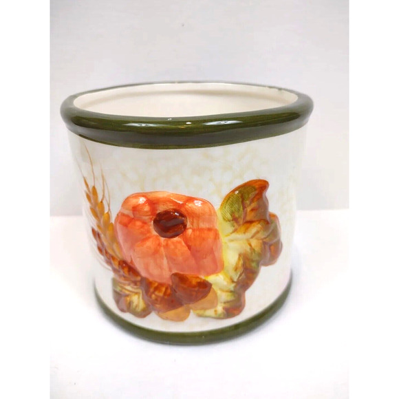 Candle Holder Fall Harvest Pumpkins Acorns Leaves Autumn Jar Candle Holder - Picture 7 of 7